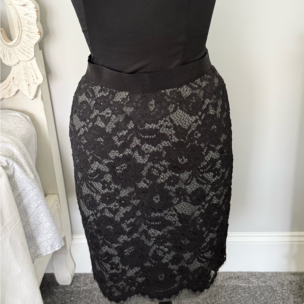 Black Lace Overlay Pencil Skirt size 2
Last Call before Donation!